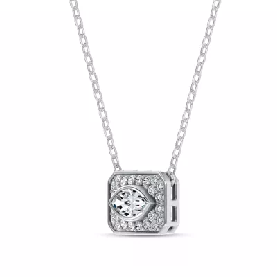 Sequin Frame Marquise Lab Diamond Necklace by Christian Siriano
