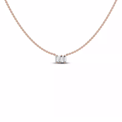 Staccato Baguette Lab Diamond Necklace by Christian Siriano