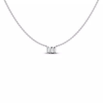 Staccato Baguette Lab Diamond Necklace by Christian Siriano