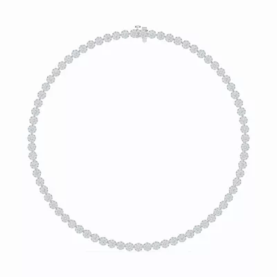Double Halo Diamond Necklace (10 ct. tw.)