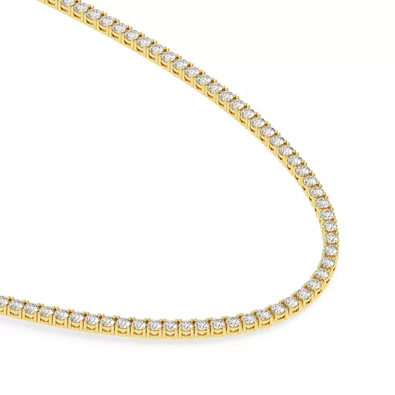 14K Yellow Gold Lab Diamond Tennis Necklace With Extender (5 1/3 ct. tw.)