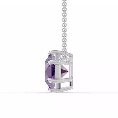 Hexagon Amethyst Necklace
