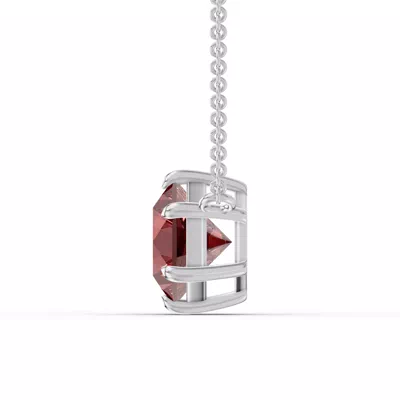 Hexagon Garnet Necklace