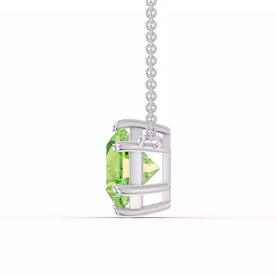 Hexagon Peridot Necklace