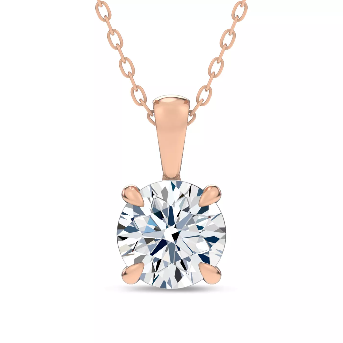 Halo Amplification 14K Rose Gold Engagement Ring
