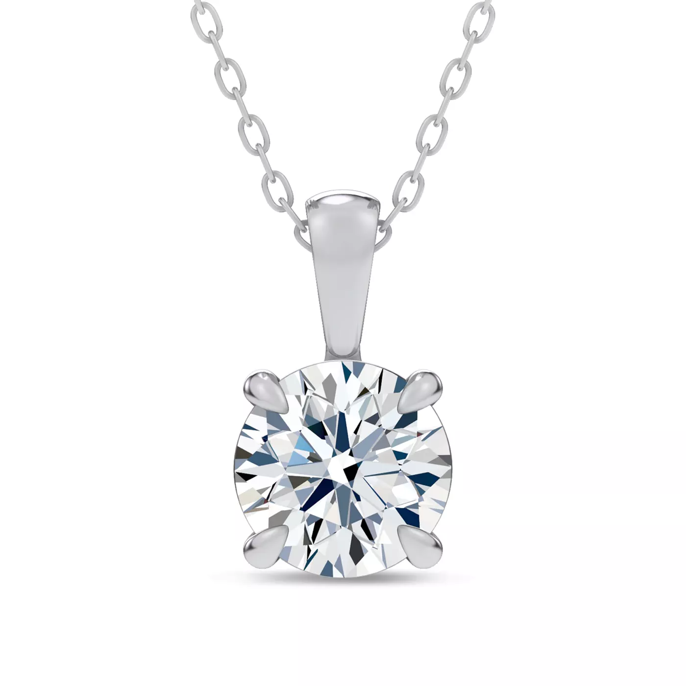 Halo Amplification 14K White Gold Engagement Ring