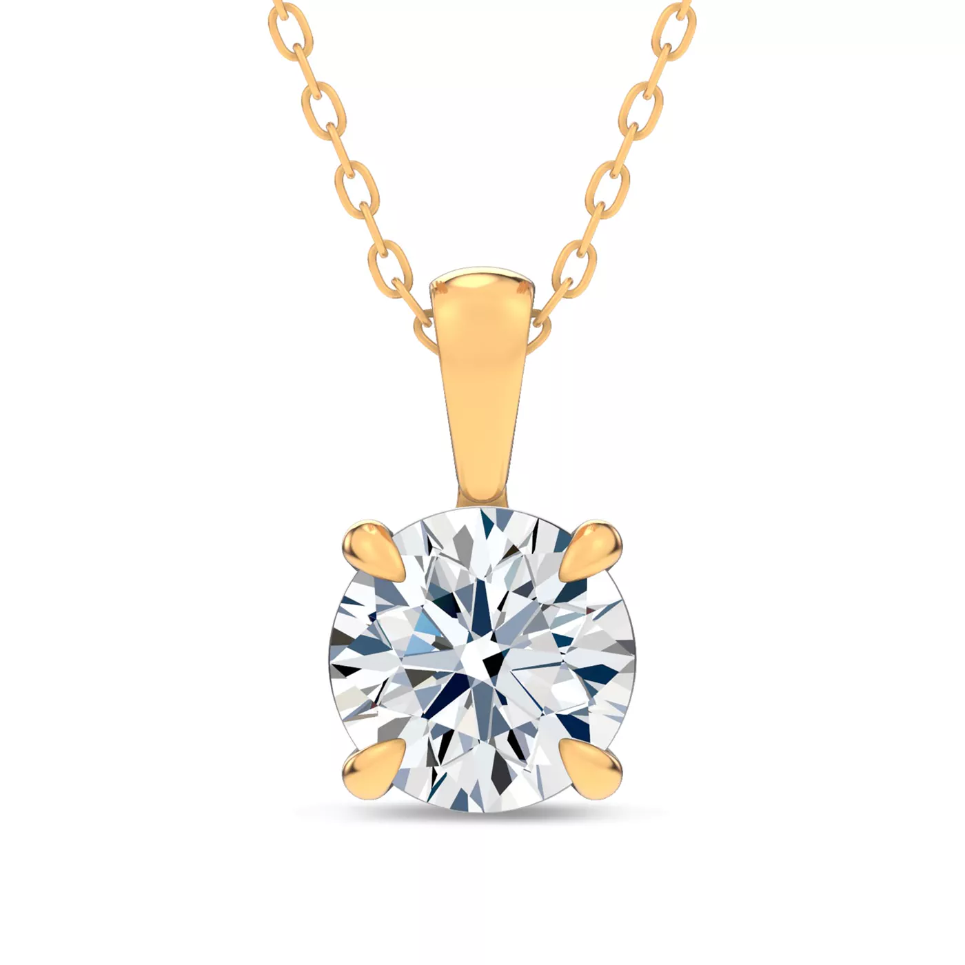 Halo Amplification 14K Yellow Gold Engagement Ring