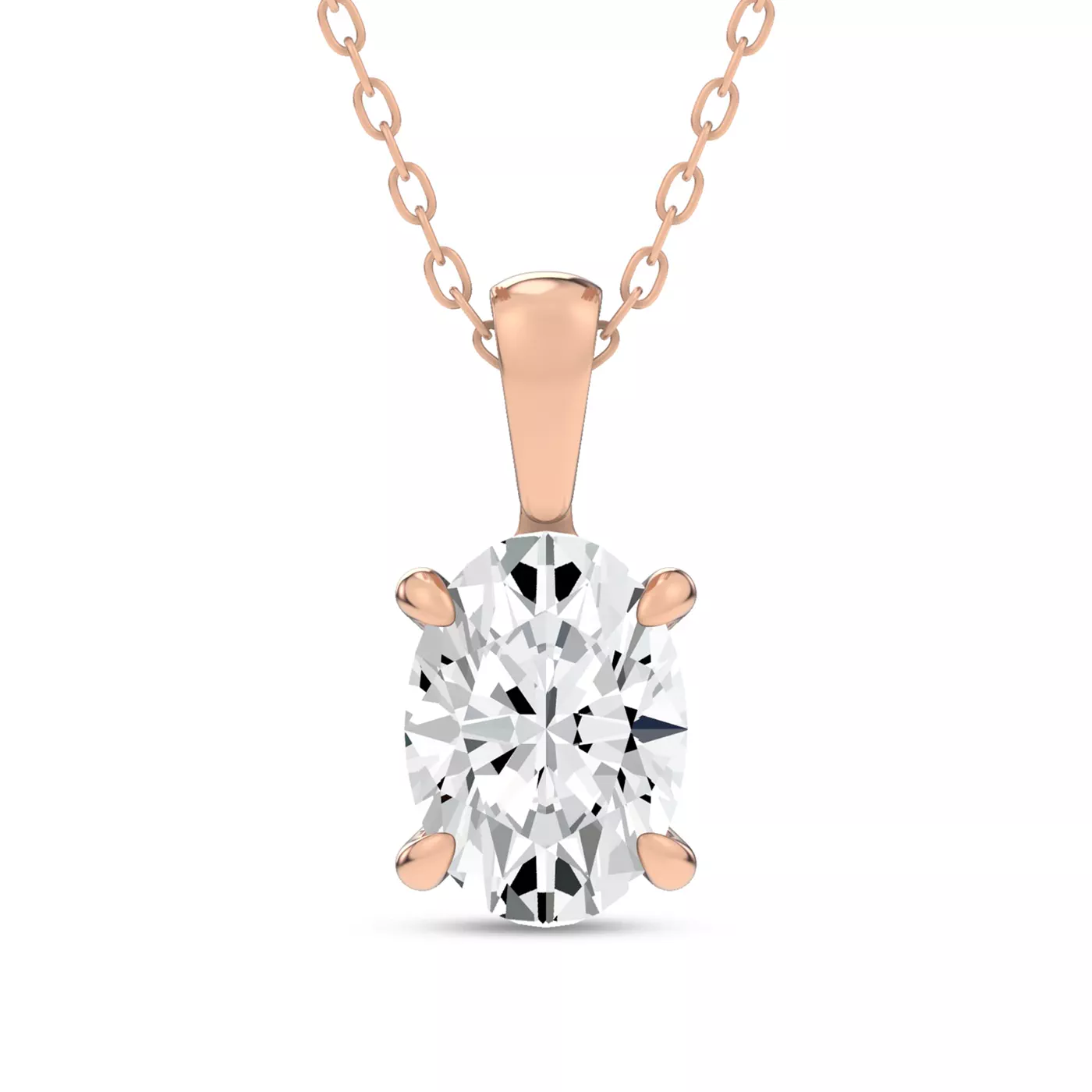 Halo Amplification 14K Rose Gold Engagement Ring