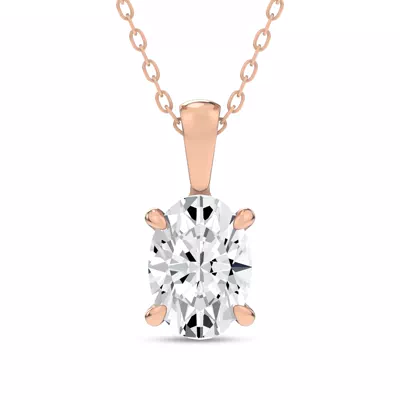 Midnight Halo Oval Lab Pendant (2 ct. tw.) by Christian Siriano