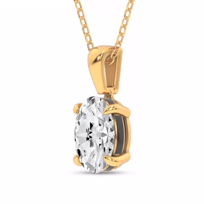 Midnight Halo Oval Lab Pendant (2 ct. tw.) by Christian Siriano