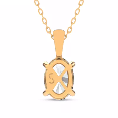 Midnight Halo Oval Lab Pendant (2 ct. tw.) by Christian Siriano