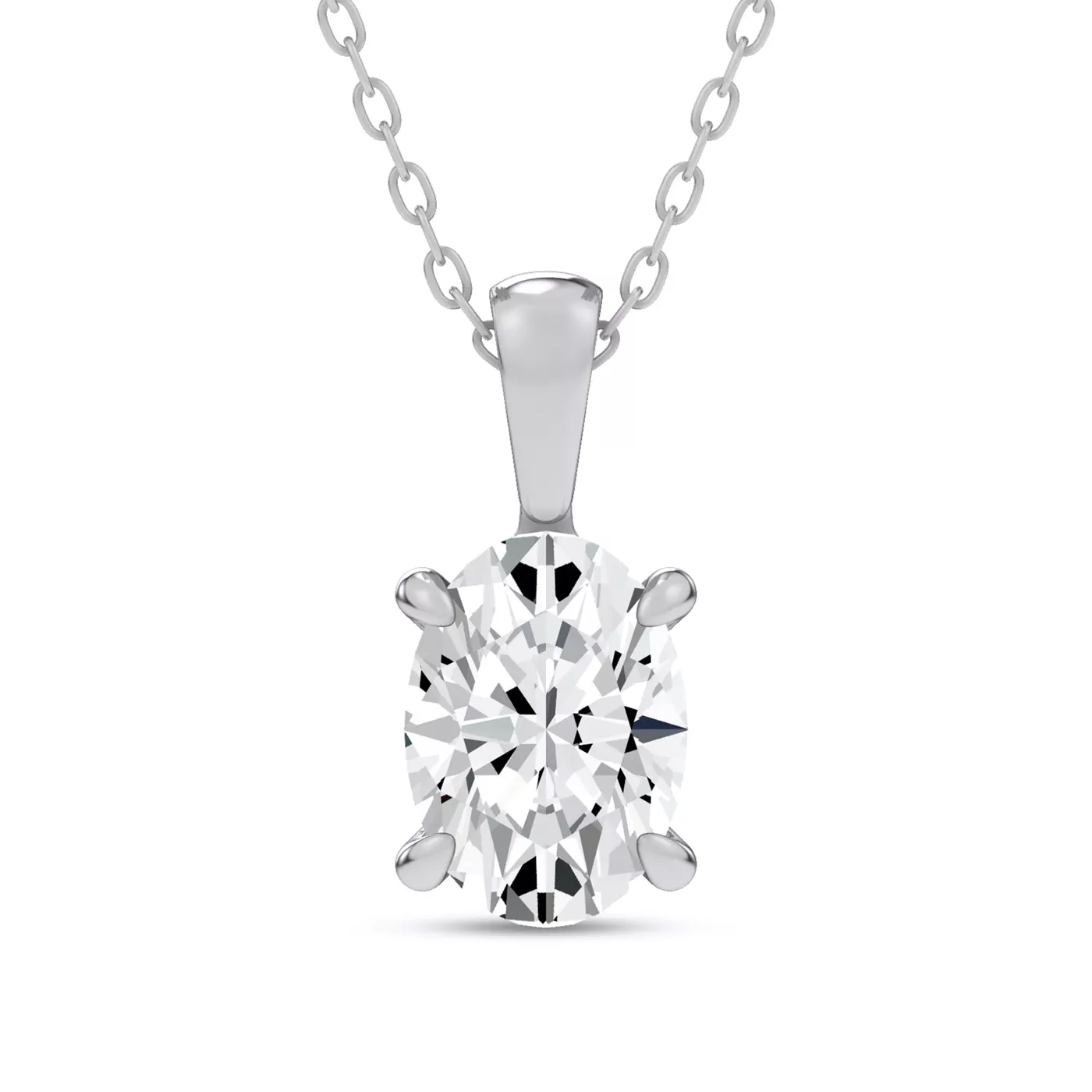 Halo Amplification 14K White Gold Engagement Ring
