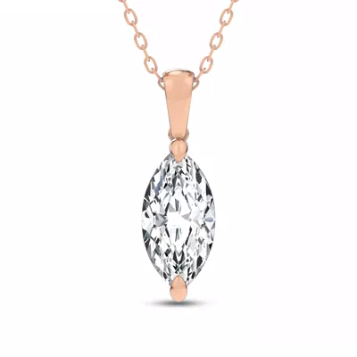 Midnight Halo Marquise Lab Pendant (2 ct. tw.) by Christian Siriano