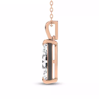 Midnight Halo Marquise Lab Pendant (2 ct. tw.) by Christian Siriano
