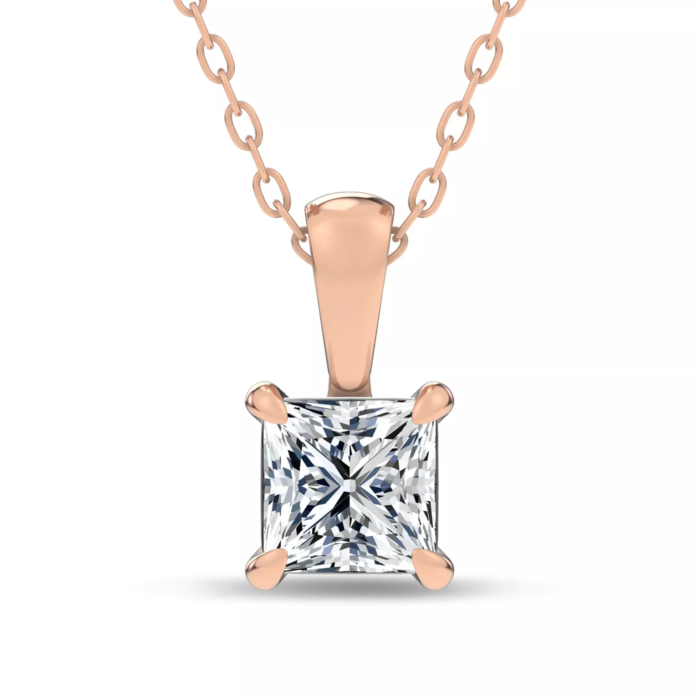 Halo Amplification 14K Rose Gold Engagement Ring