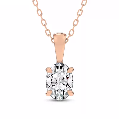 Midnight Halo Oval Lab Pendant (1 ct. tw.) by Christian Siriano