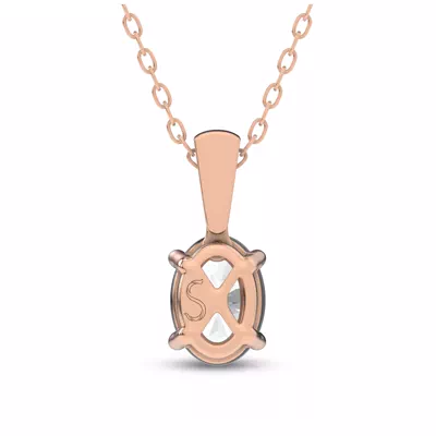 Midnight Halo Oval Lab Pendant (1 ct. tw.) by Christian Siriano