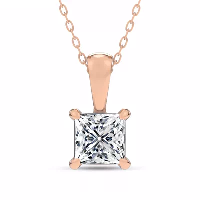 Midnight Halo Princess Lab Pendant (1 ct. tw.) by Christian Siriano