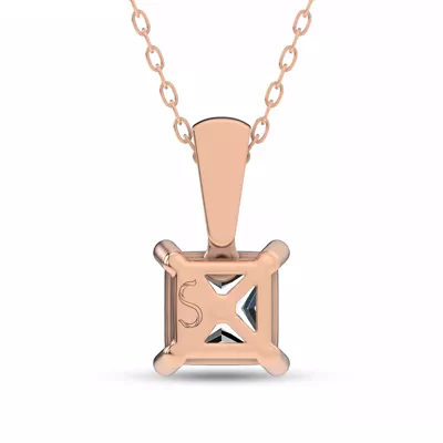 Midnight Halo Princess Lab Pendant (1 ct. tw.) by Christian Siriano