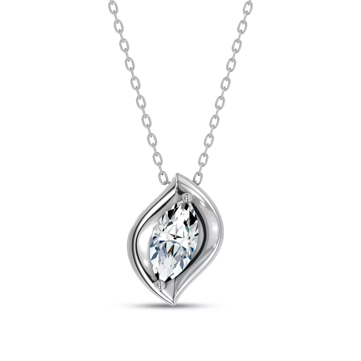 Diamond-First Design 14K White Gold Engagement Ring