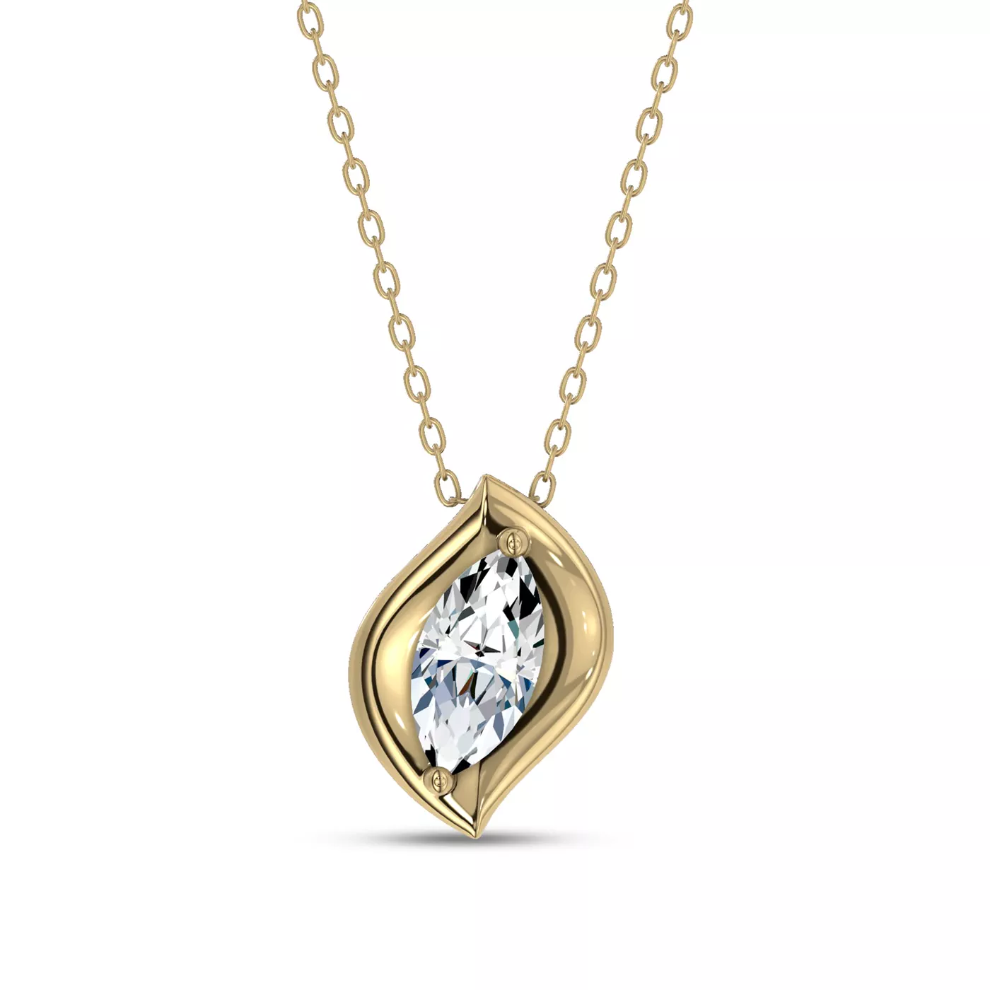 Diamond-First Design 14K Yellow Gold Engagement Ring