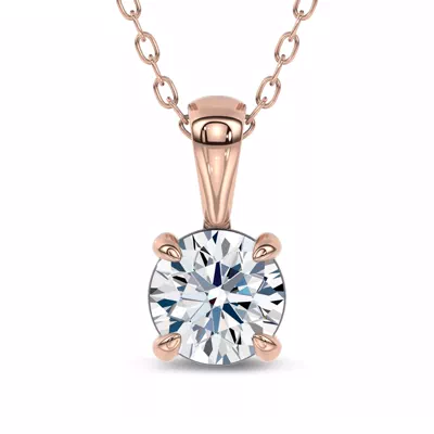 Midnight Halo Round Lab Pendant (1 ct. tw.) by Christian Siriano