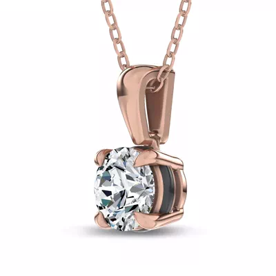 Midnight Halo Round Lab Pendant (1 ct. tw.) by Christian Siriano