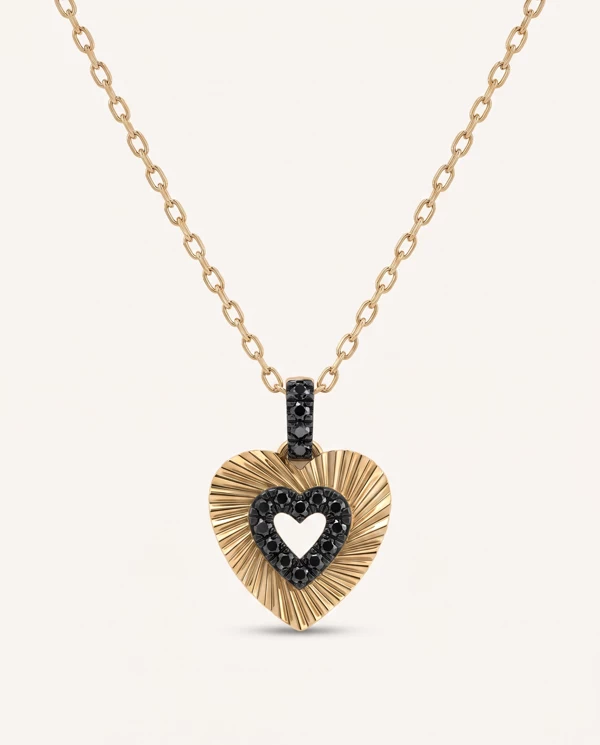Diamond Necklaces Midnight Noir Radiant Heart  By Christian Siriano