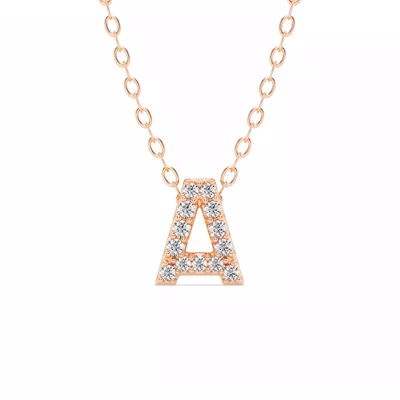 Petite Diamond Initial Necklace – A