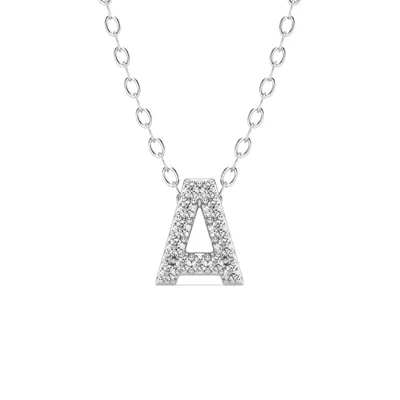 Petite Diamond Initial Necklace – A