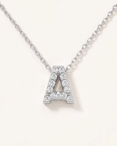 Petite Diamond Initial Necklace – A