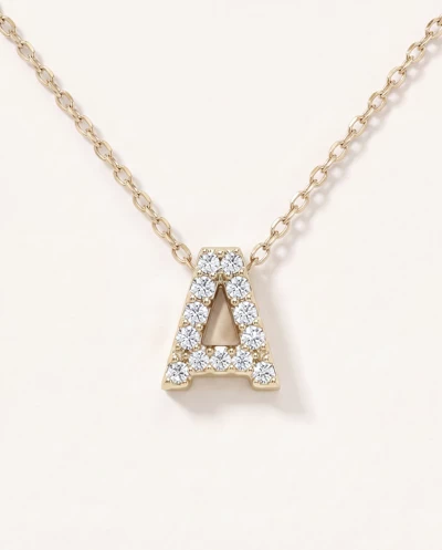 Petite Diamond Initial Necklace – A