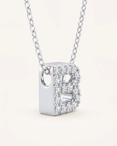 Petite Diamond Initial Necklace – B