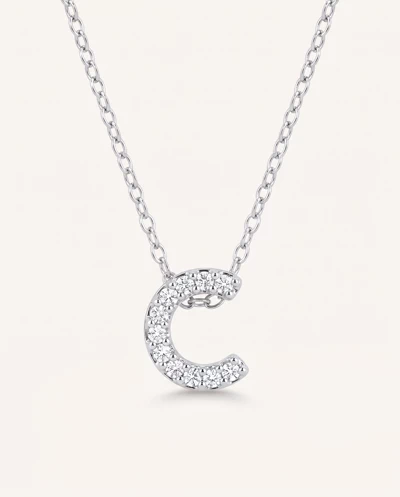 Petite Diamond Initial Necklace – C