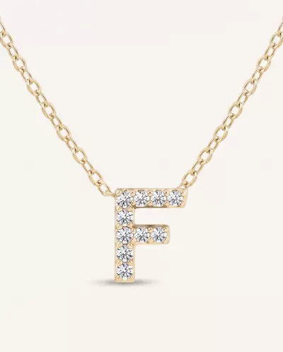 Petite Diamond Initial Necklace – F