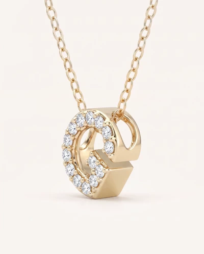 Petite Diamond Initial Necklace – G