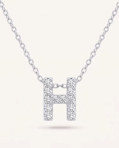 Petite Diamond Initial Necklace – H