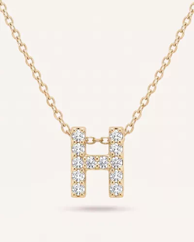 Petite Diamond Initial Necklace – H