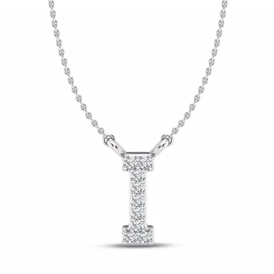 Diamond Initial Necklace – I