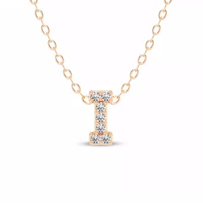 Petite Diamond Initial Necklace – I