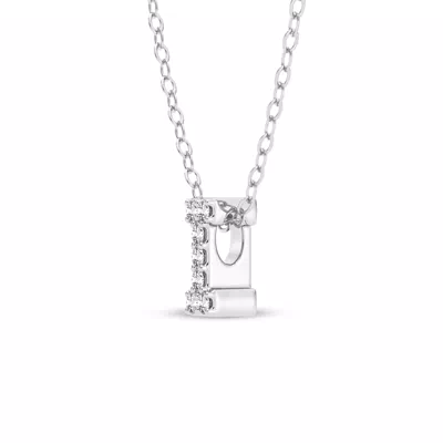 Petite Diamond Initial Necklace – I