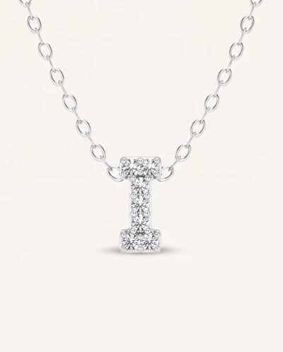 Petite Diamond Initial Necklace – I