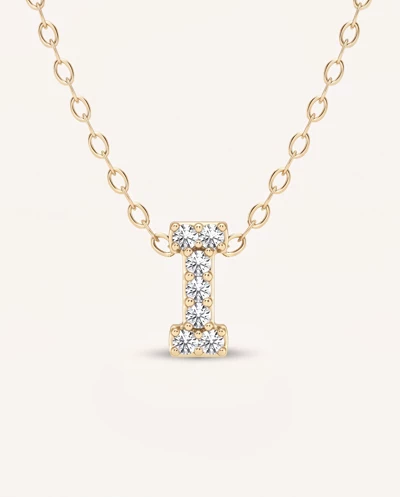 Petite Diamond Initial Necklace – I