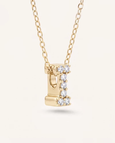 Petite Diamond Initial Necklace – I