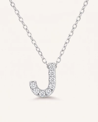 Petite Diamond Initial Necklace – J