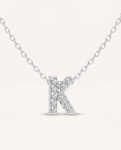Petite Diamond Initial Necklace – K