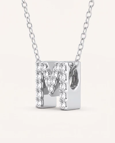 Petite Diamond Initial Necklace – M