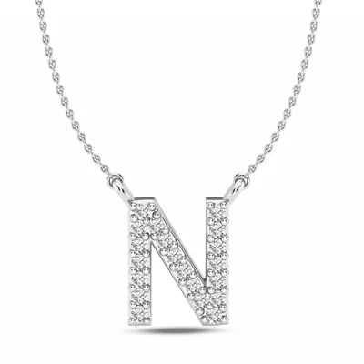 Diamond Initial Necklace – N