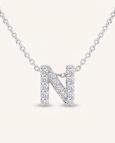 Petite Diamond Initial Necklace – N