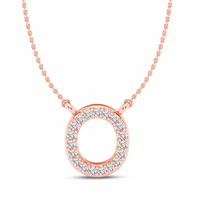 Diamond Initial Necklace – O